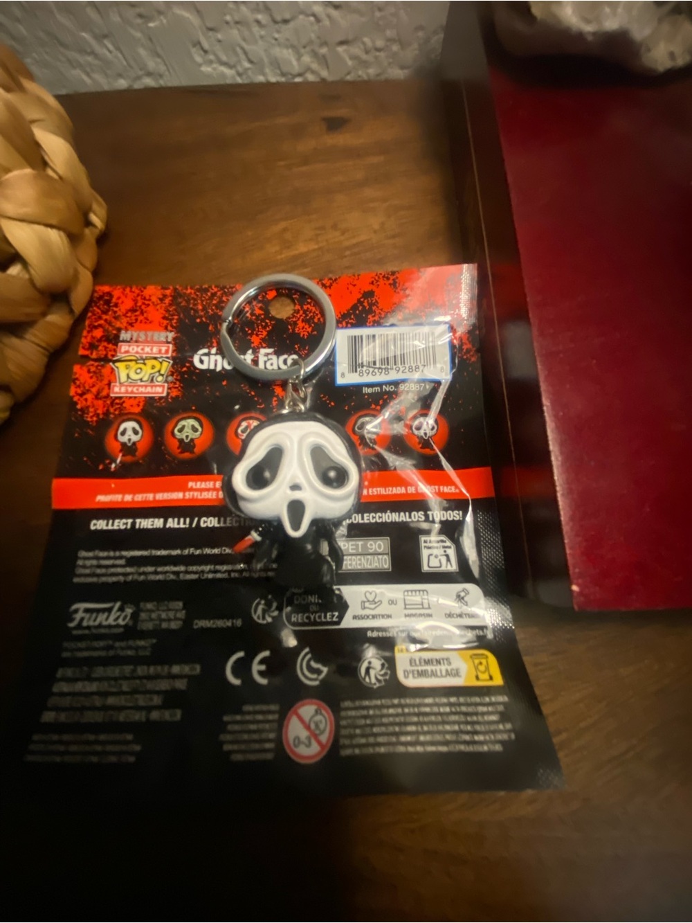 Funko Ghostface Pop! Keychain — Black & White Mask